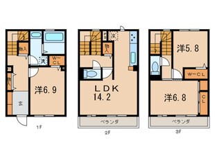 D-room高取の物件間取画像